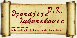 Đorđije Kukureković vizit kartica